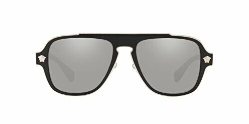 Black aviator sunglasses with dark lenses