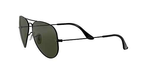 Aviator sunglasses with black frame and dark lenses, showcasing its sleek design and style