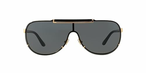 Black and gold aviator sunglasses with dark lenses.