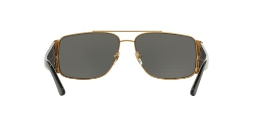 Black and gold aviator sunglasses with dark lenses