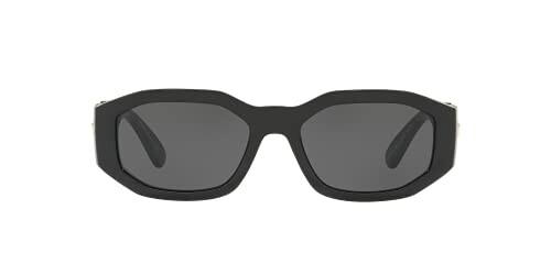 Black rectangular sunglasses with dark lenses