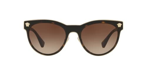 Brown cat-eye sunglasses with dark lenses