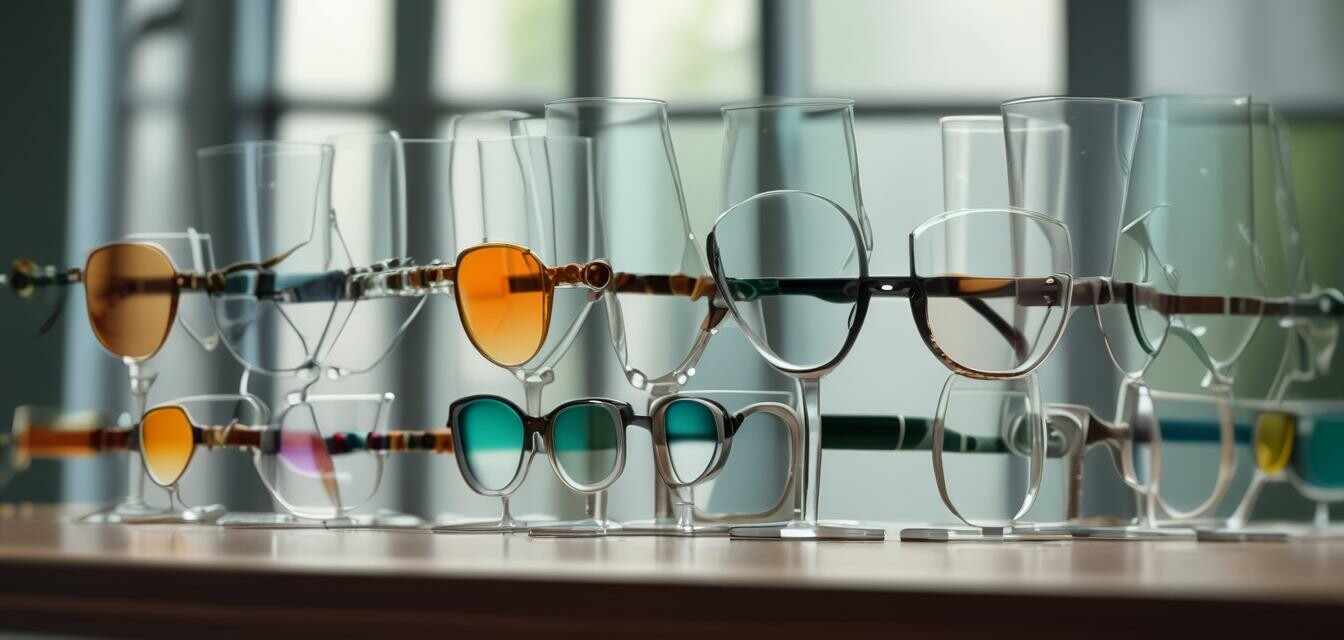 Display of eco-friendly glasses styles