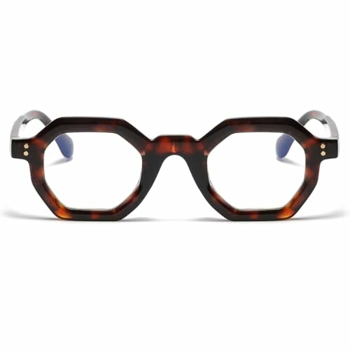 JOVAKIT Retro Octagon Frame Glasses