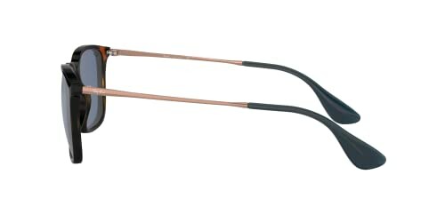 Side view of sunglasses with dark lenses and thin arms.