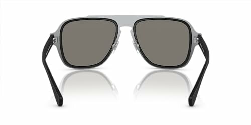 Front view of stylish sunglasses with black frames.