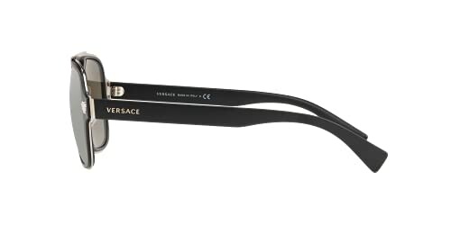 Black Versace sunglasses with side view.