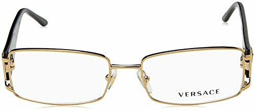 Versace gold-rimmed rectangular eyeglasses