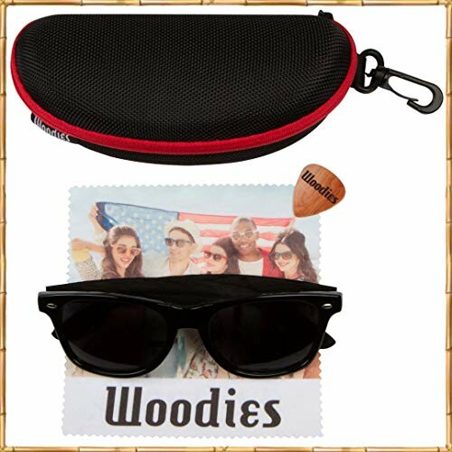 Woodies sunglasses with case and accessories